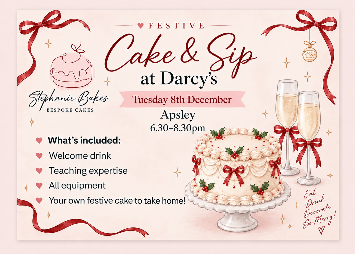 Cake & Sip Event Ticket - 8th December 2026