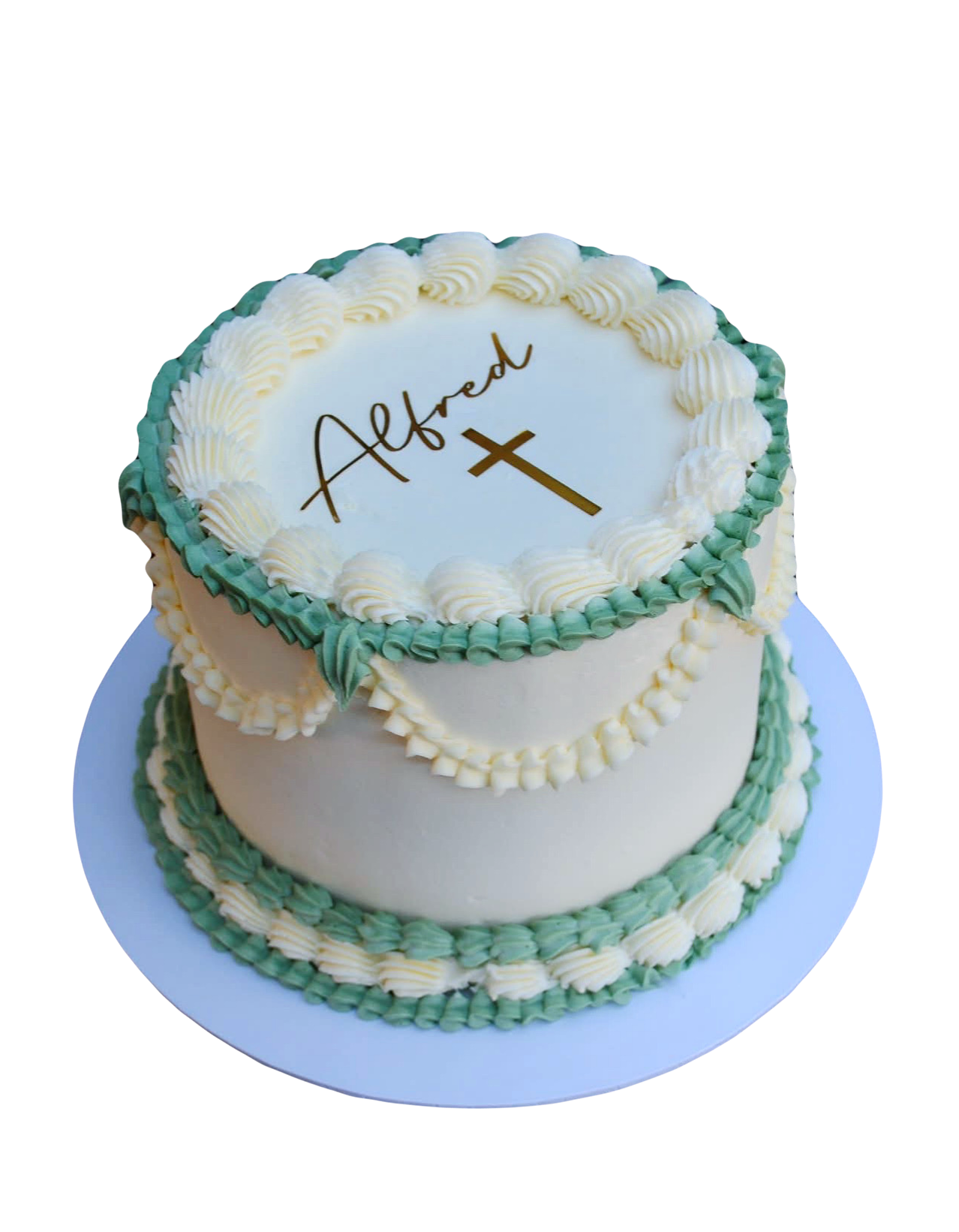 Vintage Christening Cake