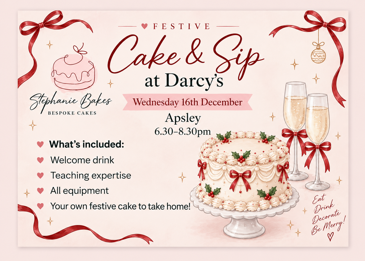 Cake & Sip Event Ticket - 16th December 2026