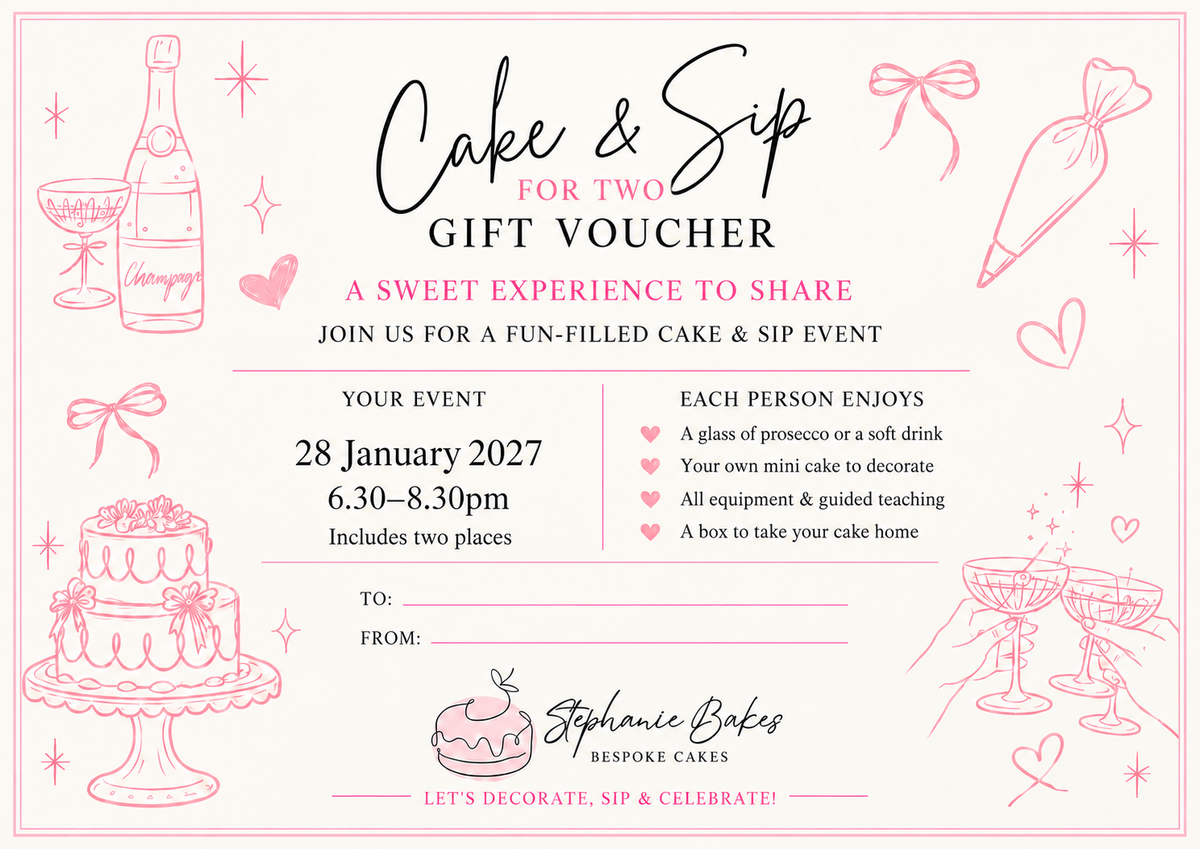 Cake & Sip Gift Voucher - 28th January 2027