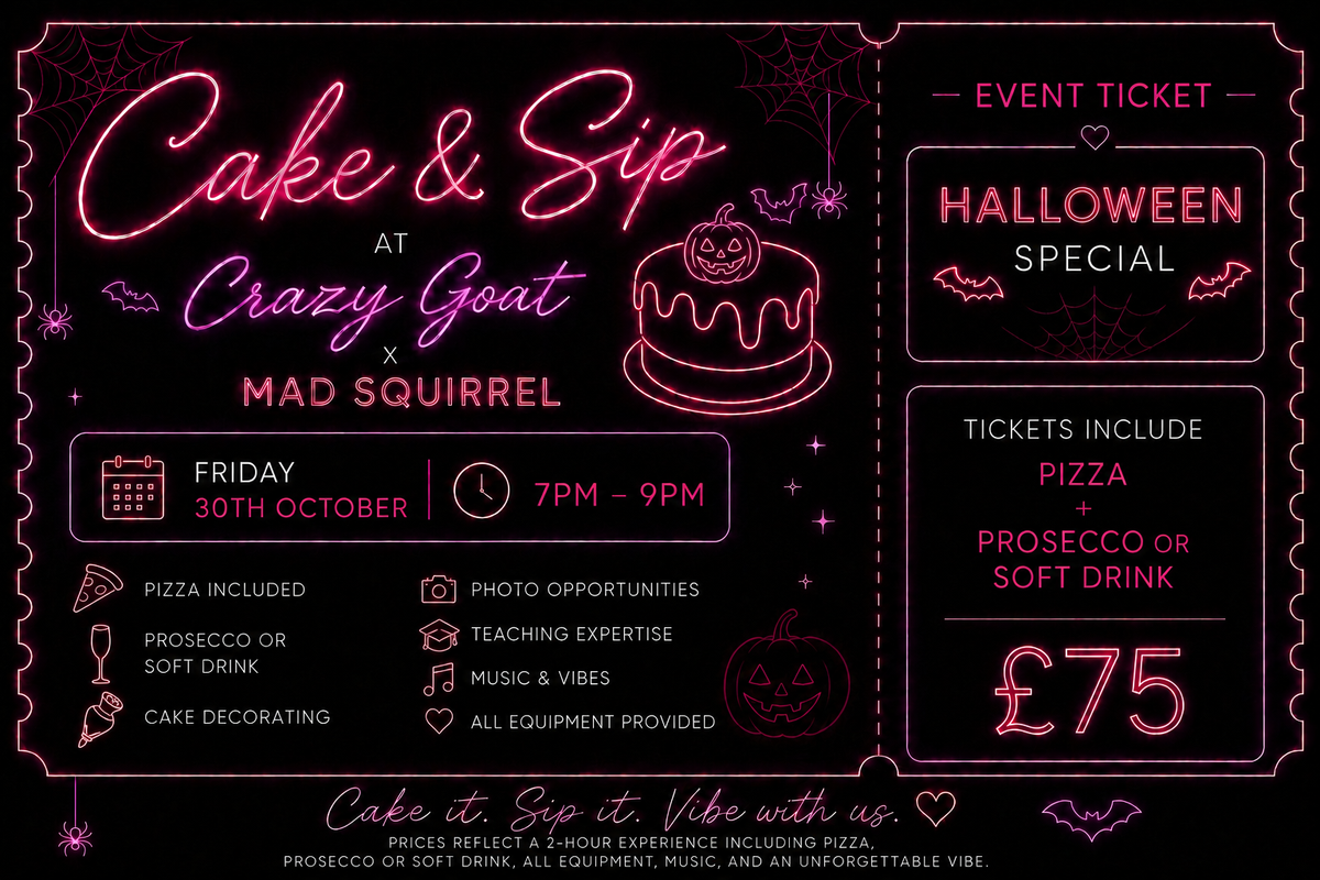 Cake & Sip Event Ticket 30th October 2026